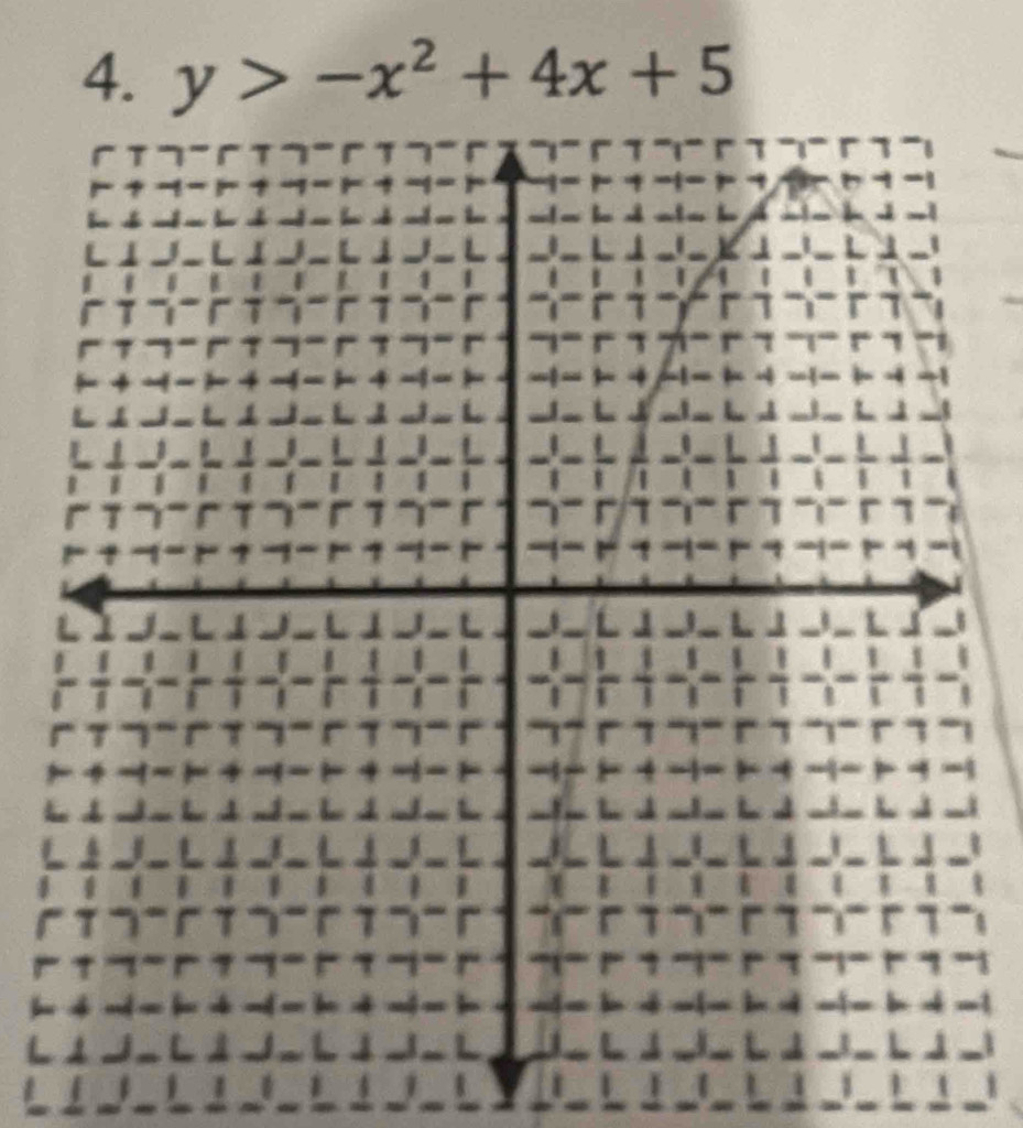 y>-x^2+4x+5