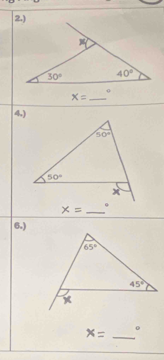 4.)
x= _
6.)
x= _