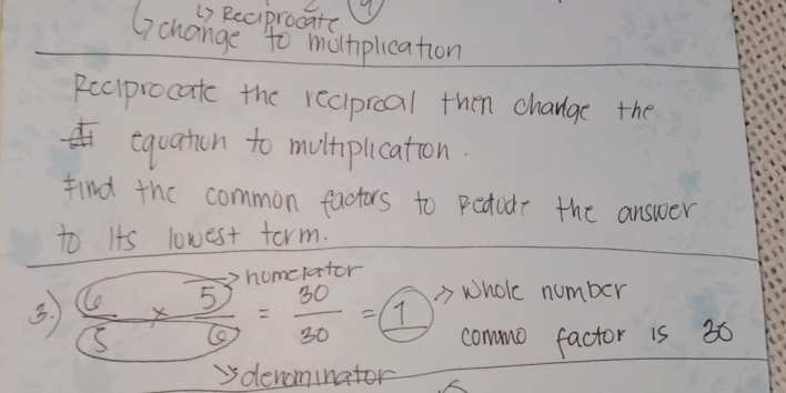 Solved: () Reciprocats (change to mohplication Reciprocate the ...