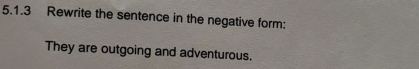 Rewrite the sentence in the negative form: 
They are outgoing and adventurous.