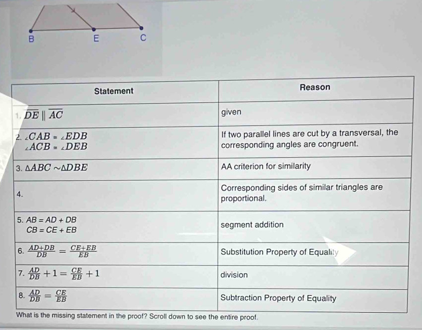 ment in the proof? Scroll down to see the entire proof.