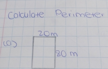 Cakculate Perimeter
20m
(C)
80 m