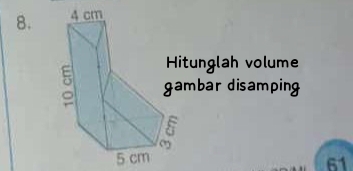 itunglah volume 
mbar disamping 
61