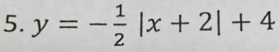 y=- 1/2 |x+2|+4