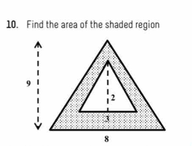 Find the area of the shaded region