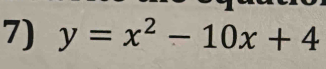 y=x^2-10x+4