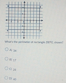 A) 34
B) 17
C) 28
D) 40