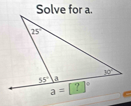 Solve for a.