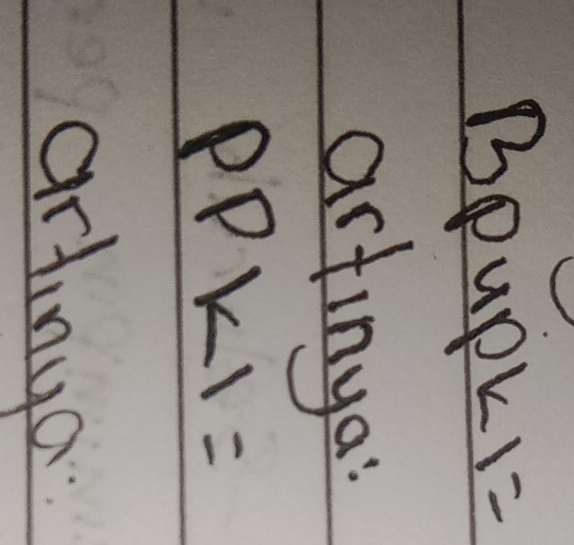 Bpupl1= frac 1/4=frac 1/2)^2
artinya:
PPK1=
arlinga