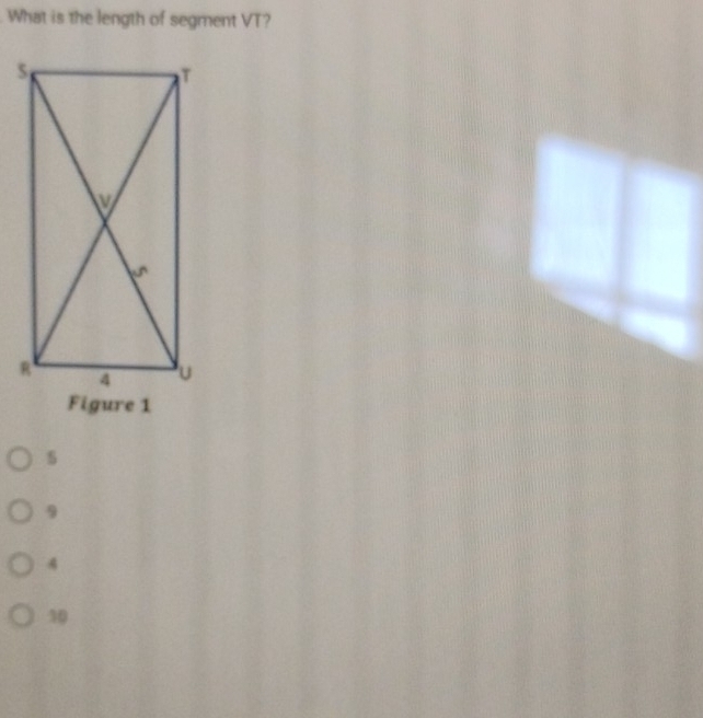 What is the length of segment VT?
s
9
4
10