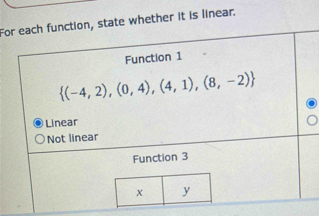 Fo whether it is linear.