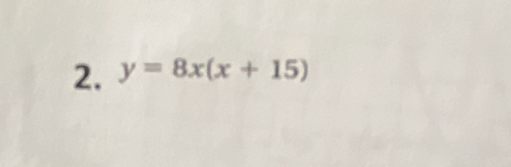 y=8x(x+15)