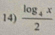 frac log _4x2