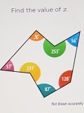 Find the value of x.
Hot drawn accurately