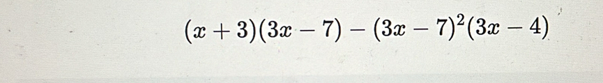 (x+3)(3x-7)-(3x-7)^2(3x-4)