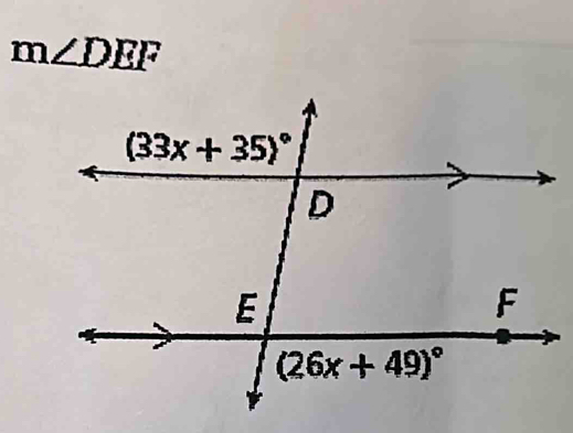 m∠ DEF