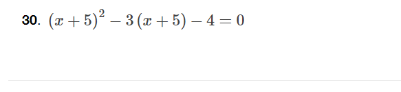 (x+5)^2-3(x+5)-4=0