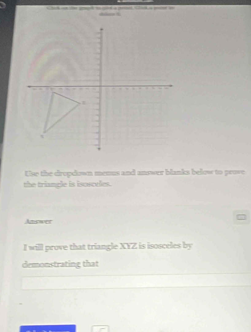 XYZ is isosceles by 
demonstrating that