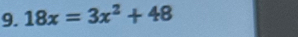 18x=3x^2+48