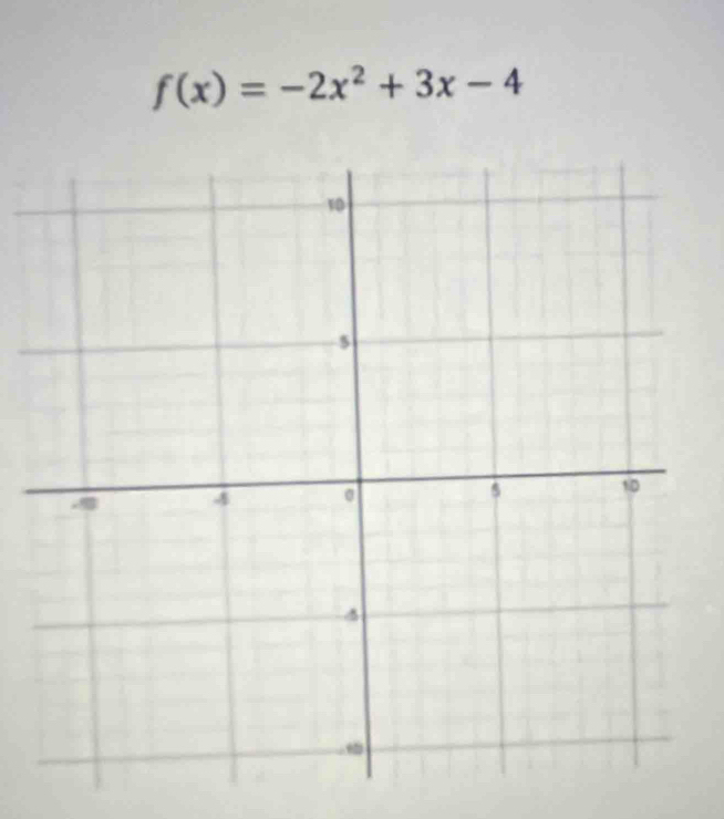 f(x)=-2x^2+3x-4