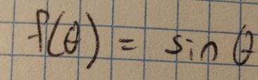 f(θ )=sin θ