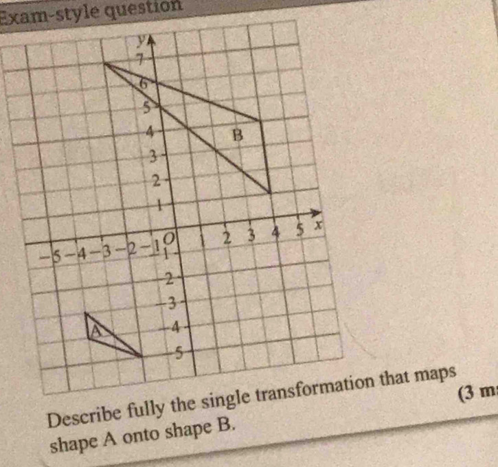 (3 m
shape A onto shape B.