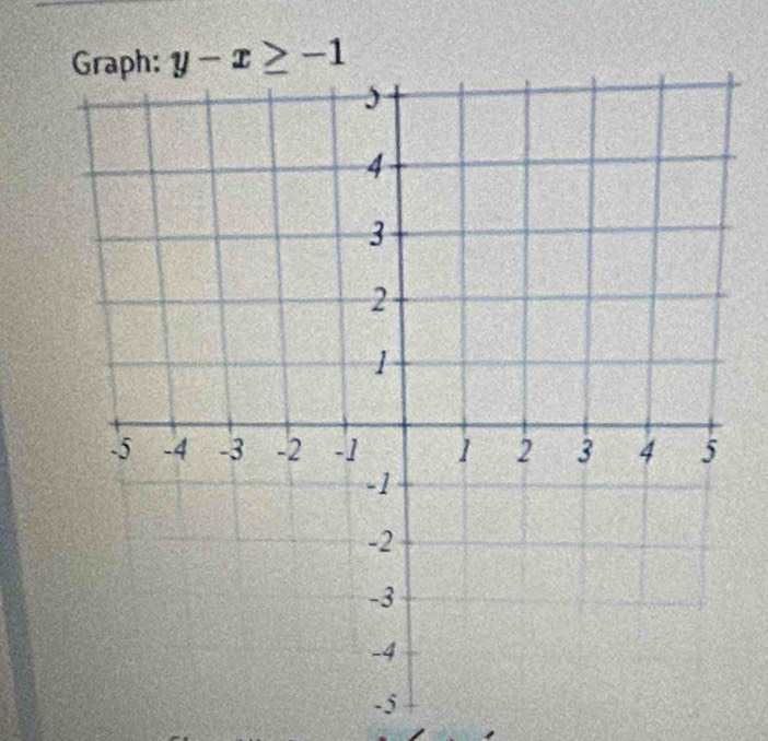 y-x≥ -1