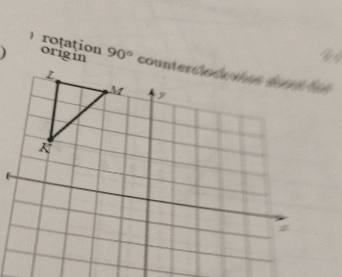 rotation
a 
) origin 90°