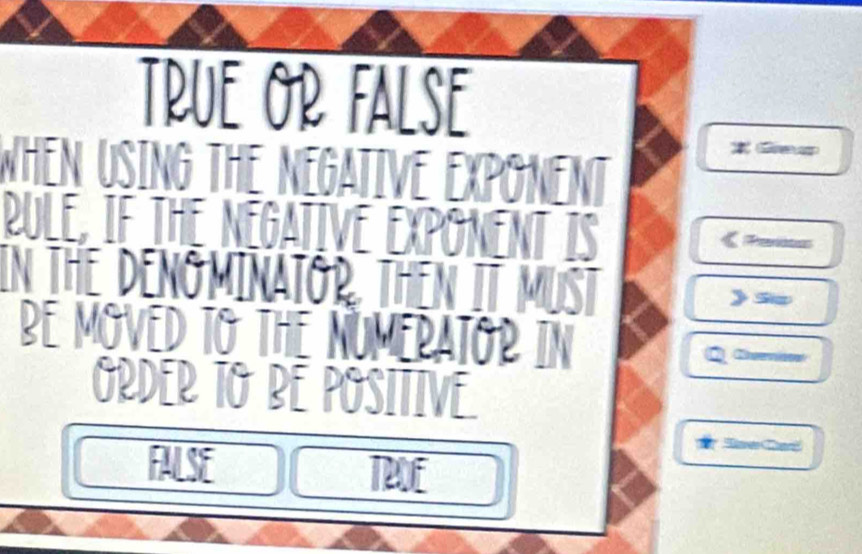 In 
RULe, IF 
- : 

FALSE TRDE