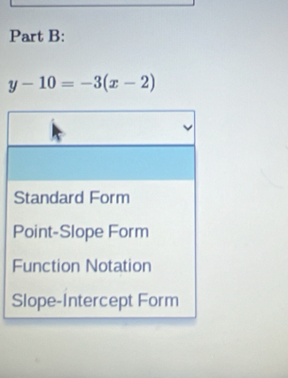 y-10=-3(x-2)