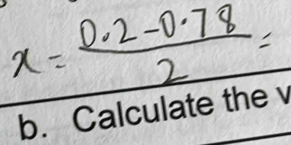 Calculate the v