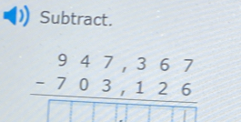 Subtract. 
.; 8;; 1;;