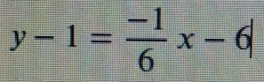 y-1= (-1)/6 x-6|