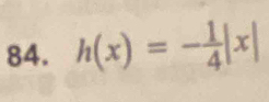 h(x)=- 1/4 |x|