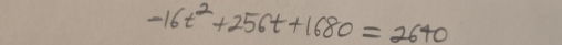 -16t^2+256t+1680=2640