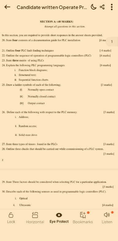 Solved: Candidate written Operate Pr... SECTION A: (40 MARKS) Attempt ...