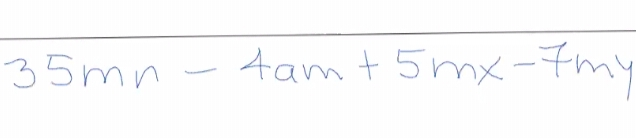 35mn-4am+5mx-7my