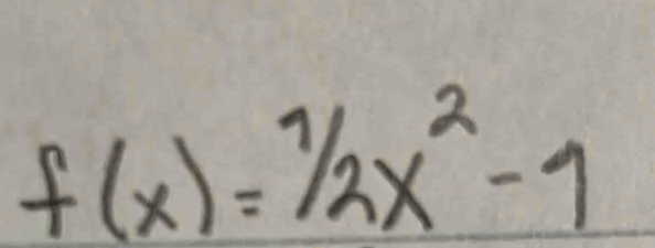 f(x)=1/2x^2-1