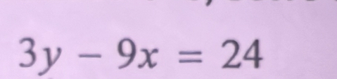 3y-9x=24