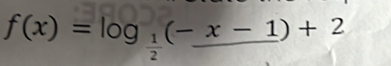 f(x)=log _ 1/2 (-x-1)+2