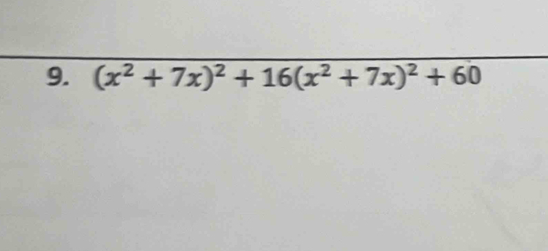 (x^2+7x)^2+16(x^2+7x)^2+60