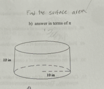 answer in terms of π