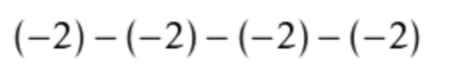 (-2)-(-2)-(-2)-(-2)