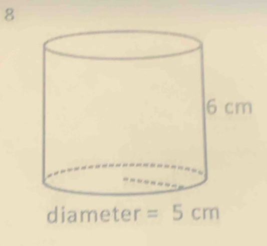 diam eter=5cm