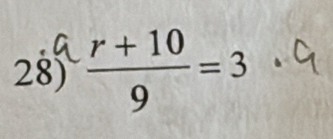  (r+10)/9 =3