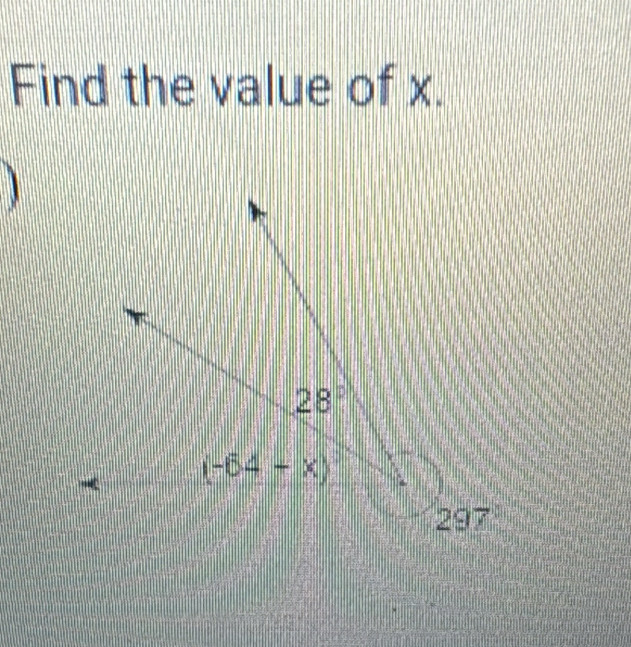 Find the value of x.
1