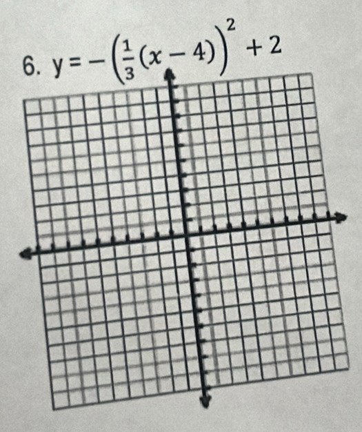 y=-( 1/3 (x-4))^2+2