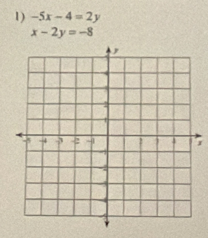 -5x-4=2y
x-2y=-8
r