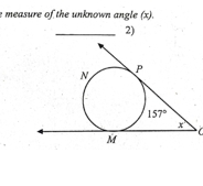 measure of the unknown angle (x).
_2)