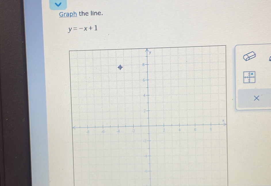 Graph the line.
y=-x+1
×